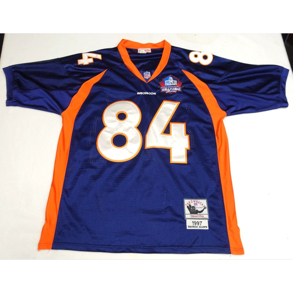 Denver Broncos Jersey Mens 52 Blue NFL Football Mitchell & Ness Sharpe 84